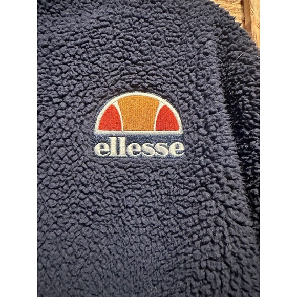 Ellesse Seppy Sherpa Half Zip Pullover Medium Blue - Picture 2 of 5